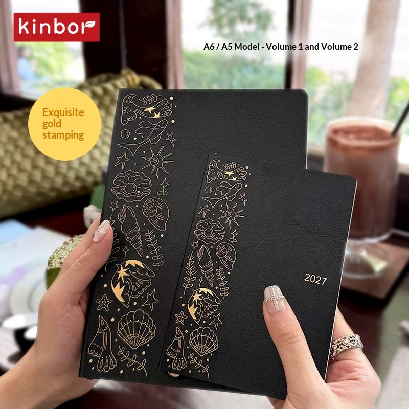 Kinbor 2027 Full Year A5 A6 Notebook Planner 52g Bachuan Paper Daily Journal Agenda Month Year Recrod Book Time Management Bo