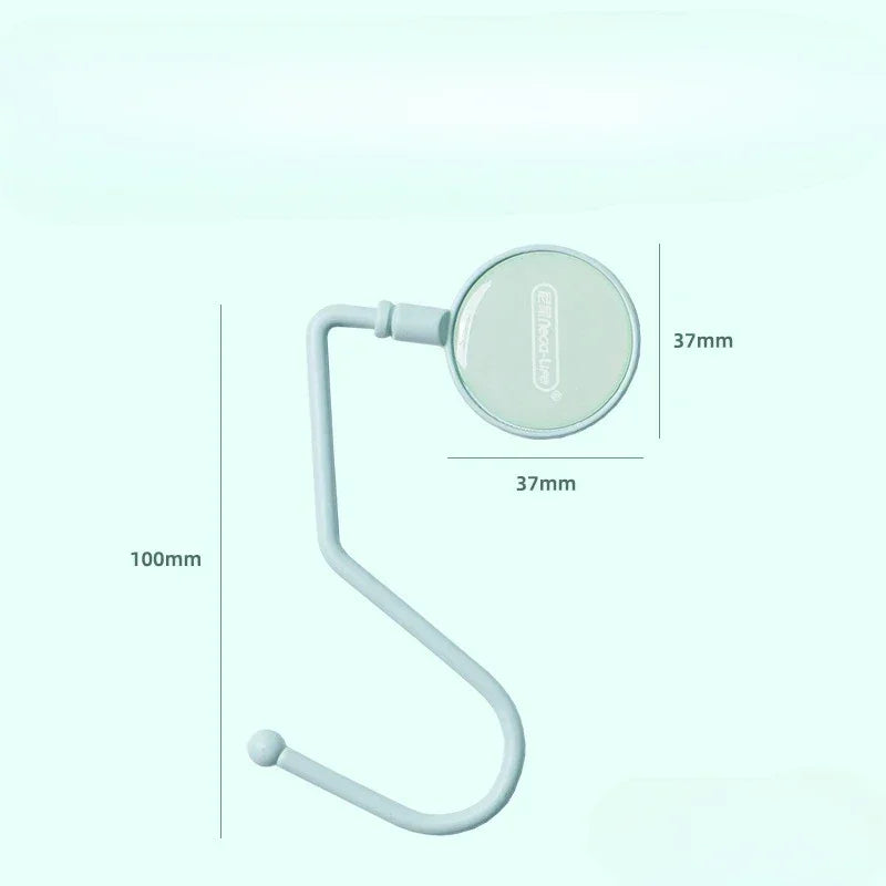 1 Pcs Cute Morandi Bag Hook Heavy Table Purse Bag Hooks Travel Handbag Table Side Bag Hanger Office Desk Organizers - green