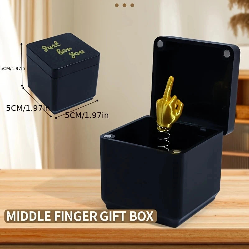 Christmas Interesting Prank Gift Middle Finger In Box Christmas Box Funny Creative Gifts Office Desk Decoration Home Decorati