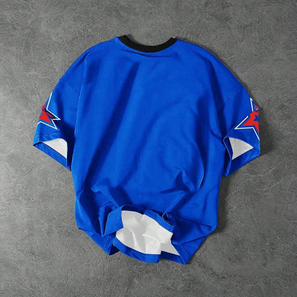 Men's Letter Number Print Round Neck Short Sleeve T-shirt Outdoor Sports Fans Wear Men's Women's T-shirts