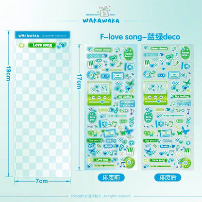 SCRAPBOOK Music Decorative STICKER Korean DIY Phone Luggage Motorcycle Laptop Flakes Idol Card Deco Sticker