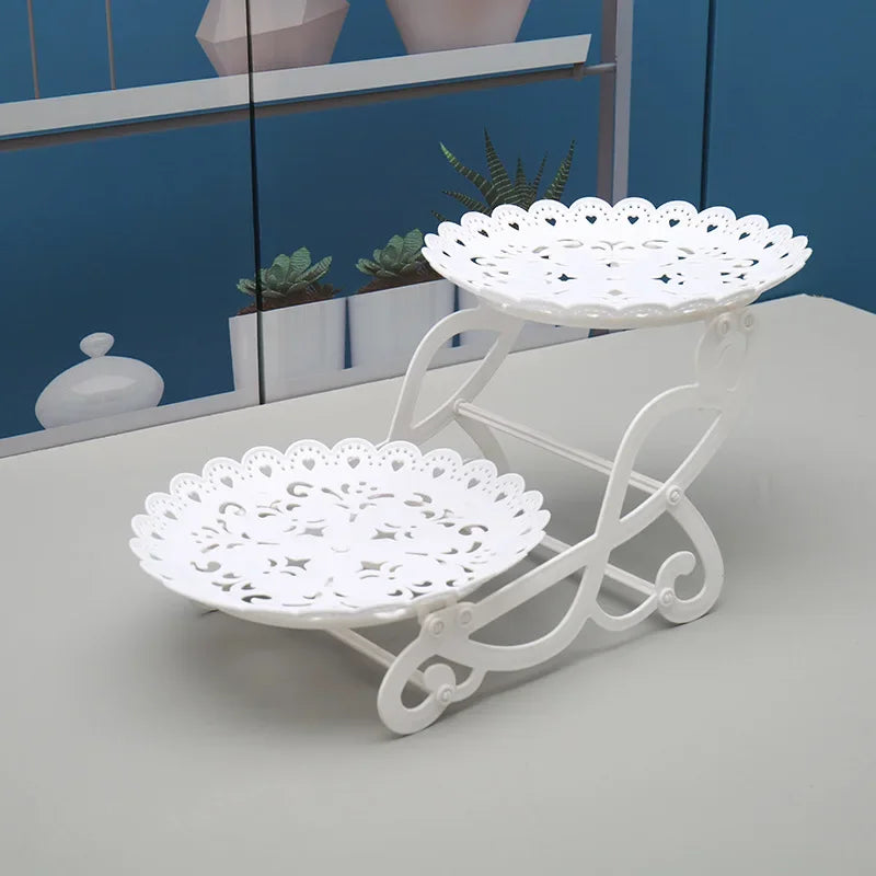 European Style Cake Stand Display Rack Fruit Plate Cupcake Tray Birthday Party Wedding Dessert Table Decorations Desktop Hold