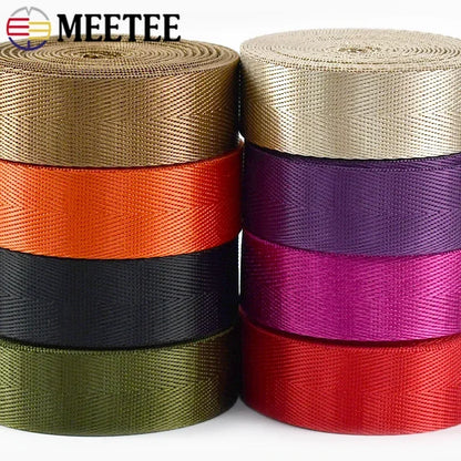 5/10M 1mm 20-38mm Nylon Ribbon Band Herringbone Pattern Webbing Tape Belt Backpack Strap DIY Bag Binding Fabric Sewing Access