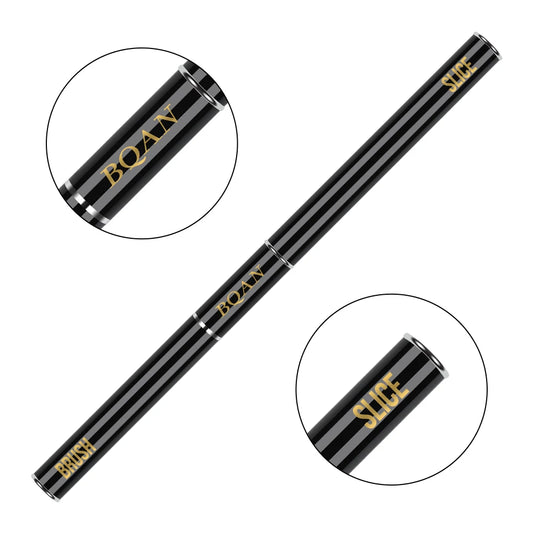 Nail Brush, Oval Brush with Spatula, Acrylic UV Gel Extender Flower Brush, Nail Trimming Stick, Suitable for Nail Salon