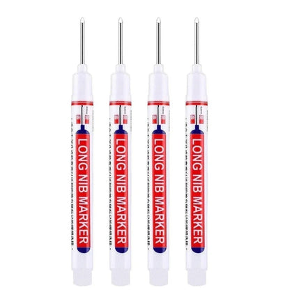 4Pcs/Set 20mm Deep Hole Long Nib Head Markers For Metal Perforating Pen Waterproof Bathroom Woodworking Decoration Multi-Purp