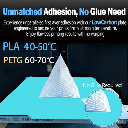 Cool Plate P2S Build Plate 257x257mm Double Sided Heated Bed Build Plate For Bambu Lab P2S P1P P1S A1 X1 X1C X1E 3D Printers