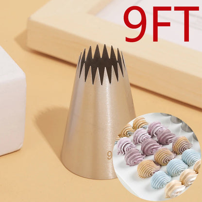 7FT 8FT 9FT Cake Decorating Tips Set Russian Open Star Piping Nozzles Tips Cupcake Cookies Icing Piping Pastry Nozzles