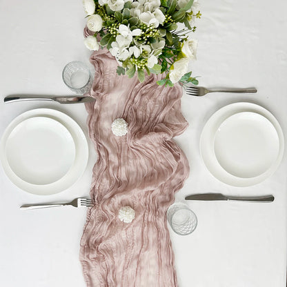 Semi-Sheer Gauze Table Runner Sage Cheesecloth Table Setting Dining Vintage Wedding Party Christmas Banquets Arches Cake Deco