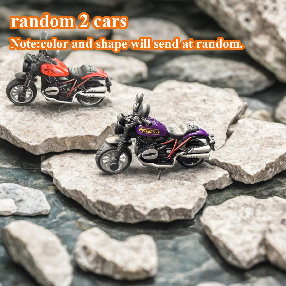 1PCS Motorcycle Model Toys Mini Vehicles Decoration Accessories for Boy Gift Alloy Car Children Birthday Gifts - random 2 car