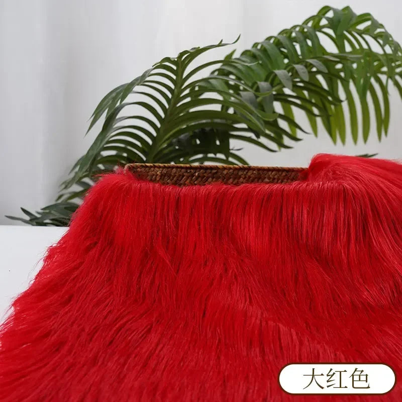 25x45cm 9cmPile Faux Fur Fabric For Sewing Doll Toy Beard Hair DIY Patchwork Material Accessories Home Decoration Cosplay Fab