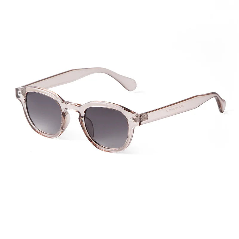 Vintage Fashion Shell Round Sunglasses Women Men 2024 Brand Design Retro Rivet Yellow Blue Lens Square Sun Glasses Female UV4