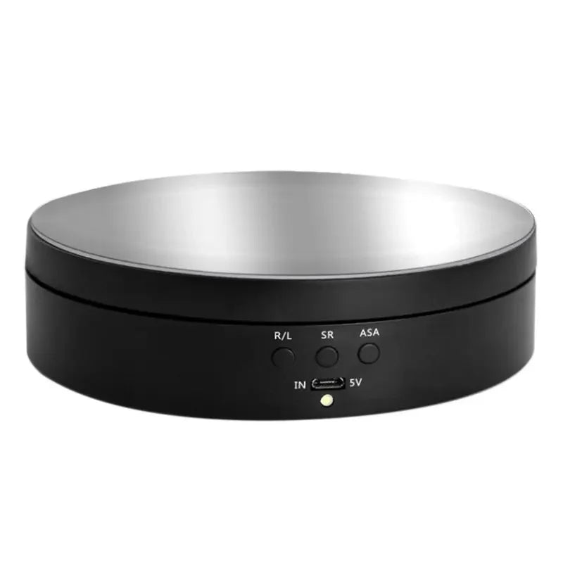 3 Speeds Electric Rotating Display Stand Mirror 360 Degree Turntable Jewelry Holder Battery/USB Power for Photography Shootin