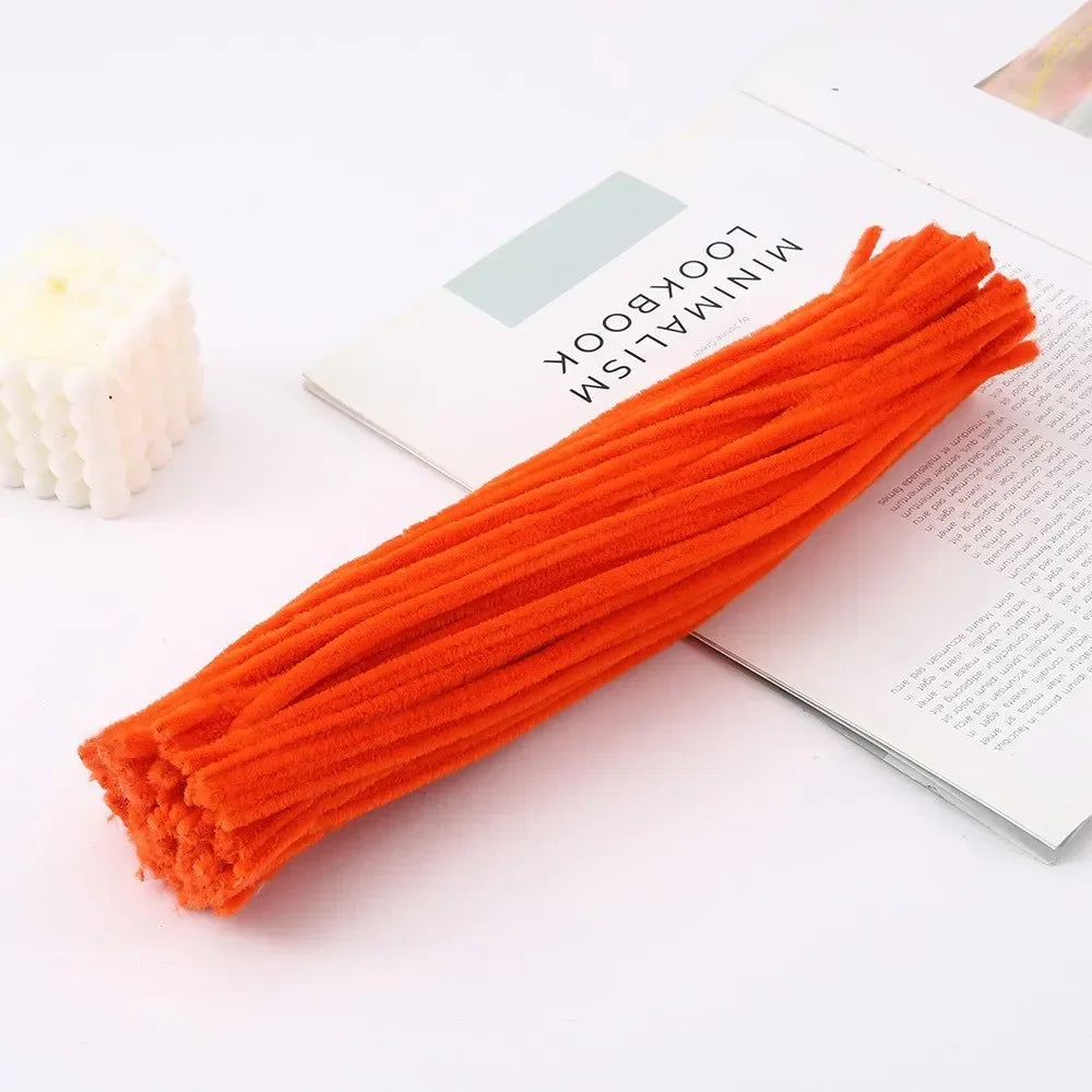 100/50Pcs Chenille Stems Bulk 22 Colors Chenille Pipe Cleaner Stems Kids Art and Crafts Projects and Decorations(6 MM x 12 in
