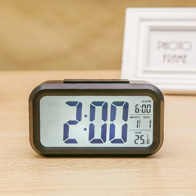 Digital Led Clock Household Bedside Battery Powered Multi-function Alarm Clock Desk Things for the Room Table Clocks Home Dec