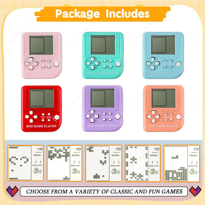 6-48Pcs Video Game Party Favors for Classic Game Console Keychain Birthday Joypad Souvenir School Valentine Gifts - SET D / 6