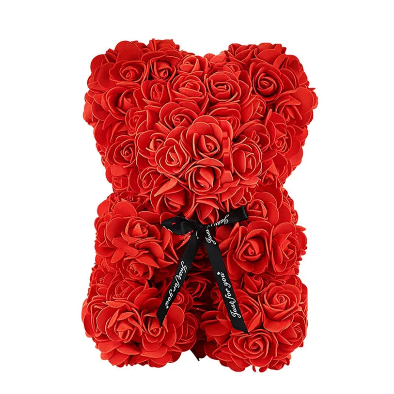 2026 Artificial Flower Eternal Rose Teddy Bear for 520 Mom Mother's Day Birthday Valentine's Day Anniversary Gifts & Decorati
