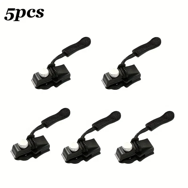 5pcs Zipper Repair Kit - Detachable Zipper Pulls for Bags, Coats, Clothes, Shoes, No Tools Needed, Replacement Zipper Heads