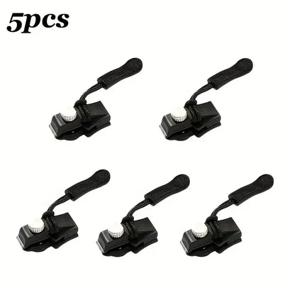 5pcs Zipper Repair Kit - Detachable Zipper Pulls for Bags, Coats, Clothes, Shoes, No Tools Needed, Replacement Zipper Heads -