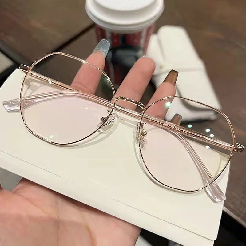 Luxury Myopia Glasses Classic Vintage Anti-blue Light Eyeglasses Women Men Minus Diopter Eyewear Prescription with 0 -0.5To -