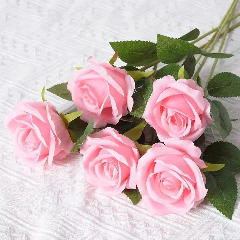1/5/10/20pcs Roses Artificial Flowers Rose Flower Branch Artificial Red Roses Realistic Fake Rose for Wedding Home Decor - Si