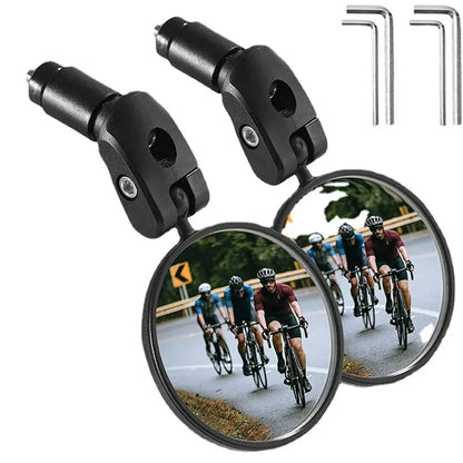Universal Bicycle Mirror Rearview Adjustable Rotate Wide-Angle Cycling Handlebar Rear View Mirrors for MTB Road Bike Accessor