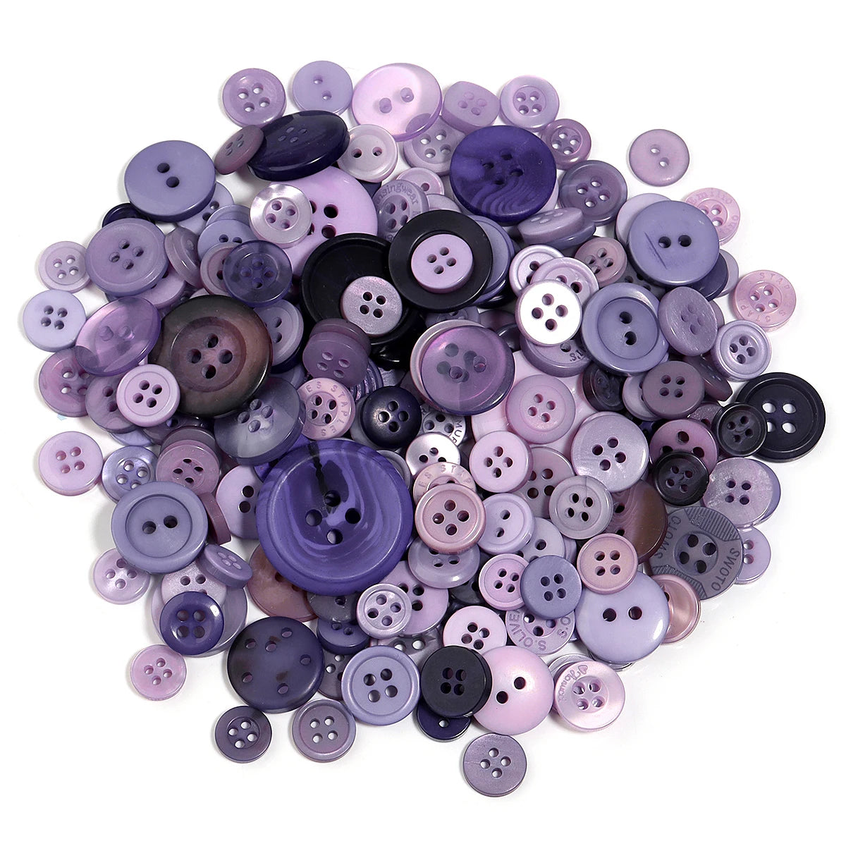 90Pcs/pack Colorful Round Resin Buttons Assorted Sizes Bulk Buttons For Handmade Creative Crafts Sewing Clothing Accessories 