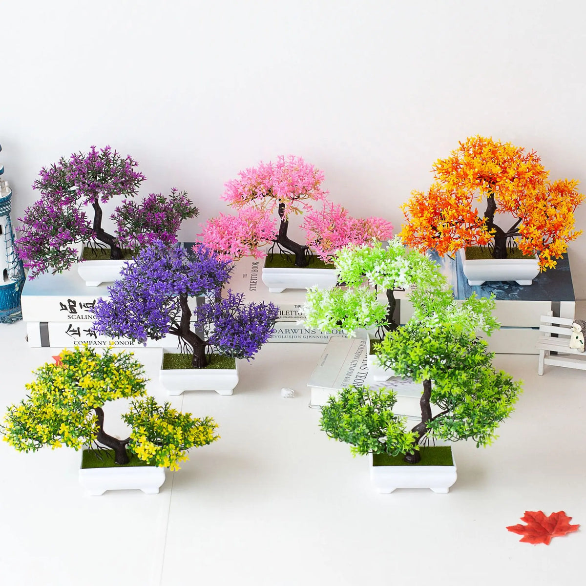 Artificial Tree Bonsai Simulation Plants Pot Plants for Garden Table Home Room Bedroom Decoration Outdoor Fake Plant Ornament