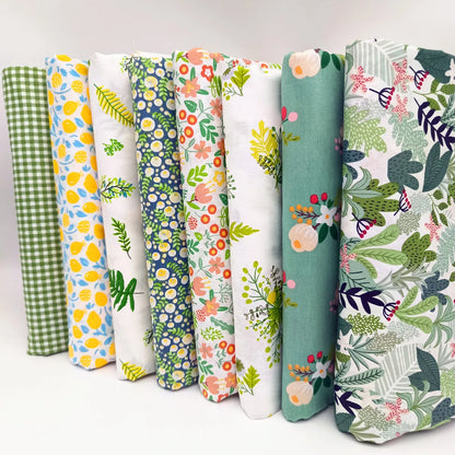 8PCS 20x 25cm Squares Cotton Craft Fabric Cloths for DIY Bundle Patchwork Quilting Sewing Scrapbooking Artcraft