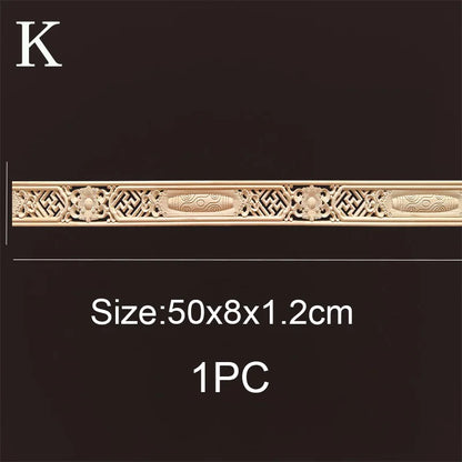 Decorative Wood Molding Wood Carved Corner Onlay Applique Frame Cabinet Home Decor Figurines Wall Art Furniture Accessories