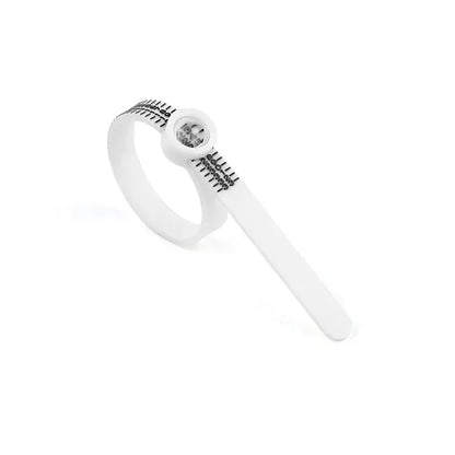 Ring Sizer with Magnifier - US/UK/EU/HK Jewelry Measuring Ruler for Finger Size Ring Size Measuring Tool - HK Size White