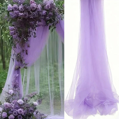 75cm X 6M White Wedding Tulle Arch Draping Fabric Backdrop 28.7" X 20FT Sheer Drapes Fabric for Wedding Ceremony Birthday Par