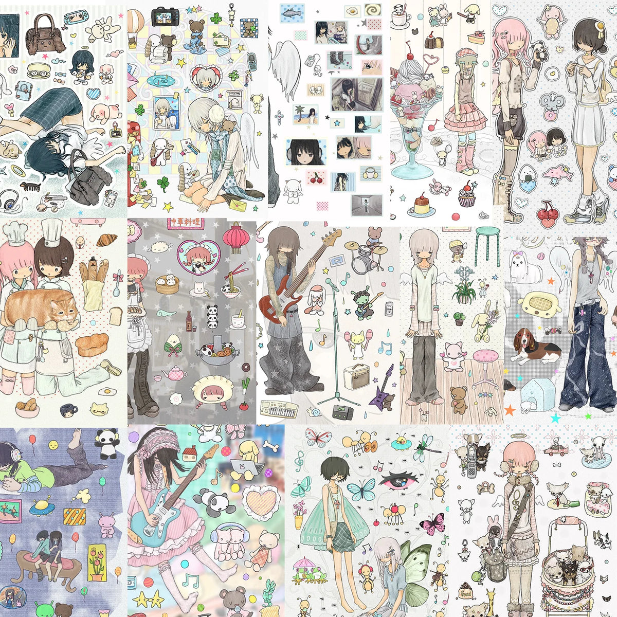 Vintage-Toned Girl Sticker Collection | Nostalgic Aesthetic Decals for Journaling, Scrapbooking & DIY Crafts