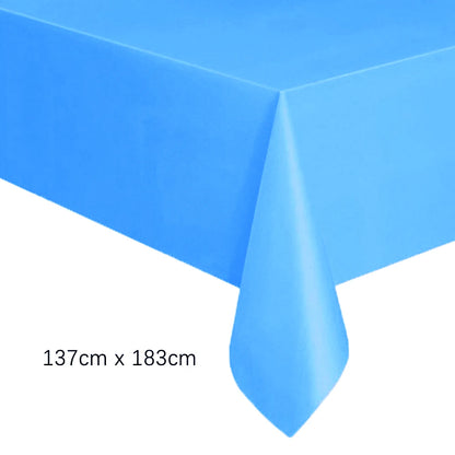 Disposable Tablecloth White Pink Table Cover Plastic Rectangle Desk Cloth for Birthday Wedding Party Table Decor Xmas - 1pc I