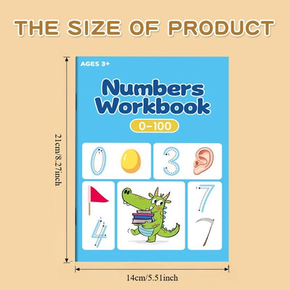 A 48-page children's writing practice workbook, numbered 0-100 tracing paper, suitable for preschool classes and kindergarten