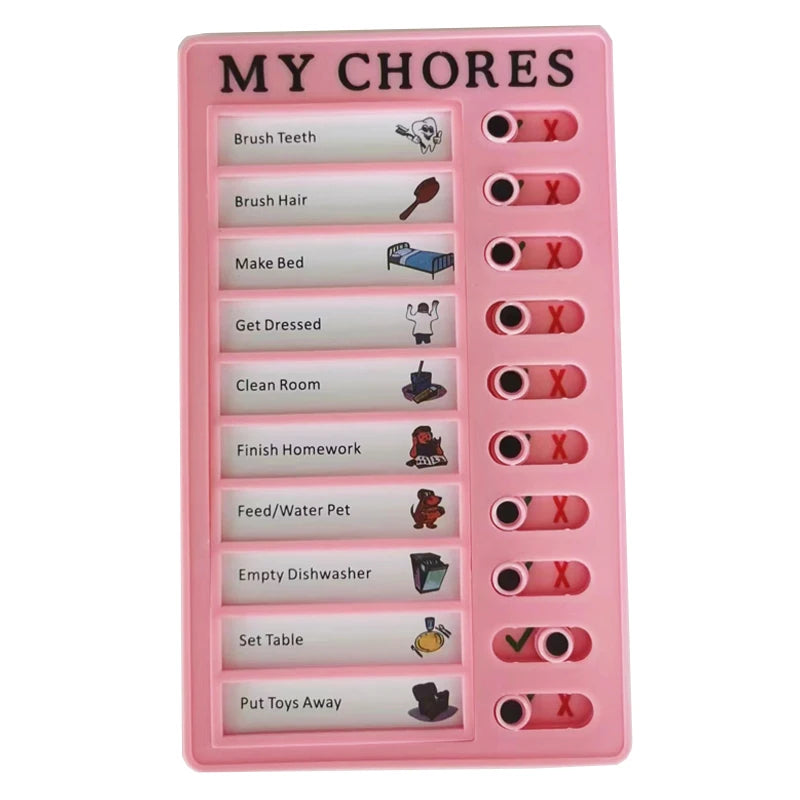 Reusable My Chores Checklist Task Board Daily Schedule Planner Memo Chore Chart Kid Responsibility Behavior Self Discipline C