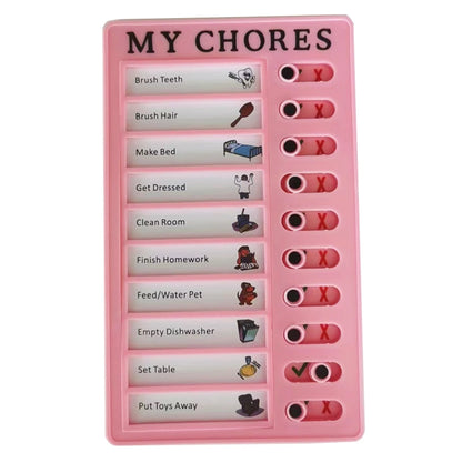 Reusable My Chores Checklist Task Board Daily Schedule Planner Memo Chore Chart Kid Responsibility Behavior Self Discipline C