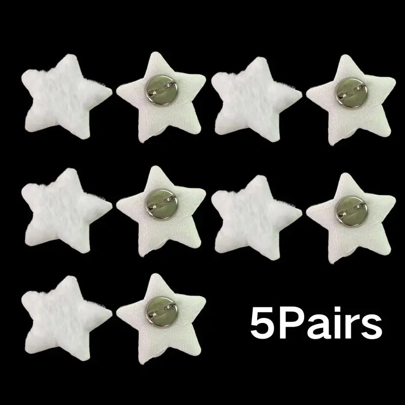 5/1Pairs Small Angel Wings Brooch Japanese Plush Angel Wings Brooch Badge Sweet Pin Doll Cosplay Y2K Fluffy Angel Wing Bag De