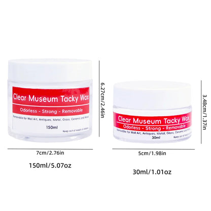 Tacky Wax Museum Adhesive Sticky Putty, Removable and Waterproof Adhesive for Festival Decoration and Glass Anchoring