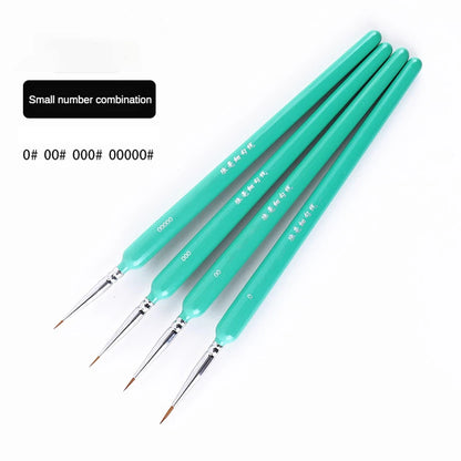 4/5/10pcs Miniature Hook Line Pen Art Painting Brushes Weasel Hair Paint Brush Gouache Watercolor Oil Paint Artists Hand Pain