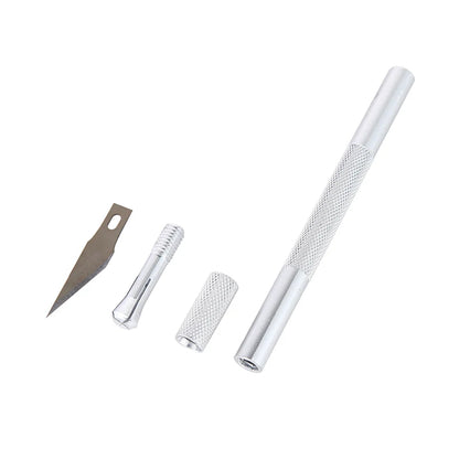 Engraving Non-Slip Metal Knife Kit + 40/10pcs #11 Blades Cutter Craft Knives for Mobile Phone PCB Repair Hand Tools
