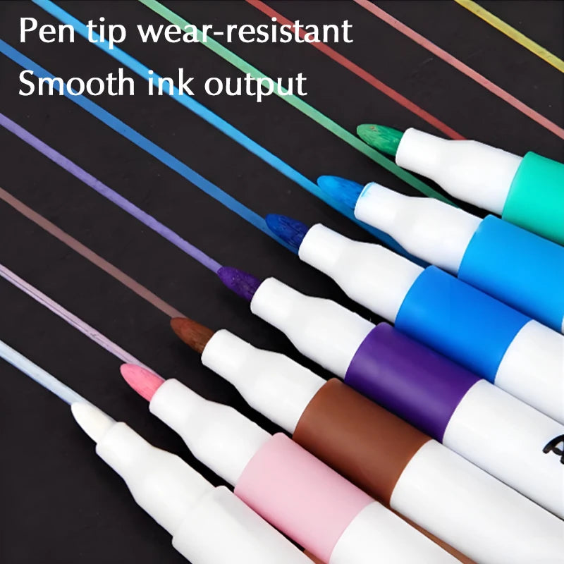 Acrylic Brush Markers Set with Portable Case, Liquid Ink Art Acrylic Paint Markers Set for Art and DIY Craft