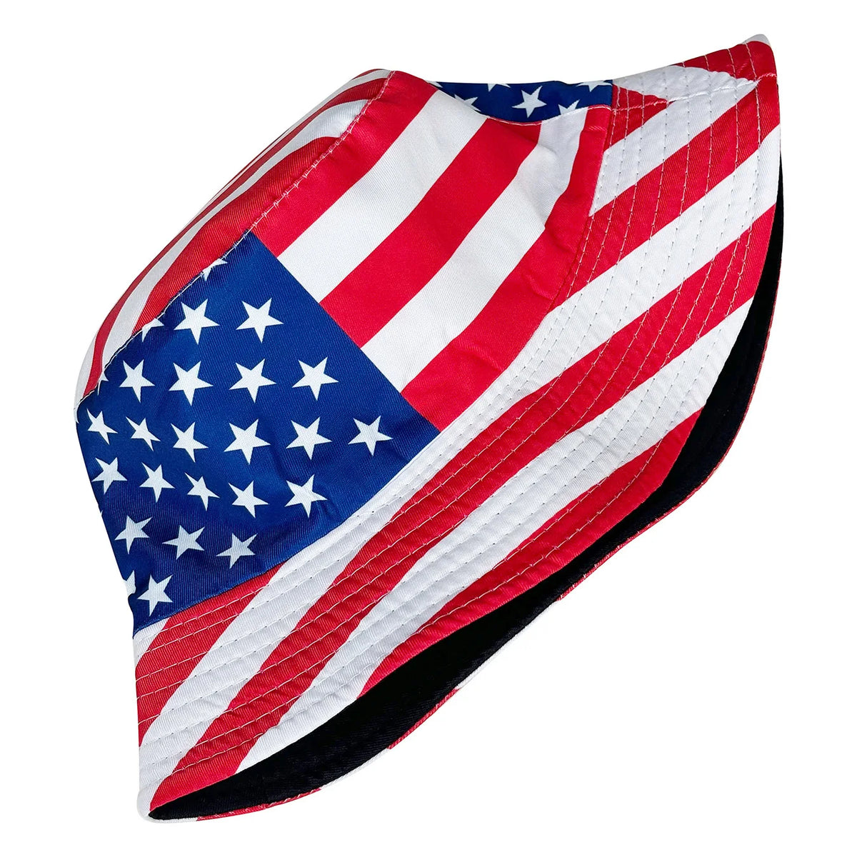 Patriotic American Flag Bucket Hat, Reversible, Casual Style, Foldable, Suitable for Independence Day and Everyday Use, Styli