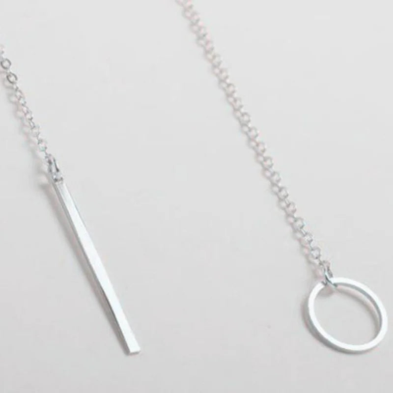 2025 New Fashion Necklace Design Ladies Fashion Simple Simple Metal Round Necklace Sales