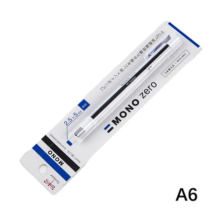 Tombow MONO Zero Mechanical Eraser Refillable Pen Shape Sketching Painting High Gloss Rubber Press Type School Stationery - A