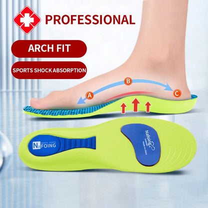Orthopedic Insoles for Feet Sport Shock-absorbing Insole for Shoes Arch Support Plantar Fasciitis Templates Pads Men Women So