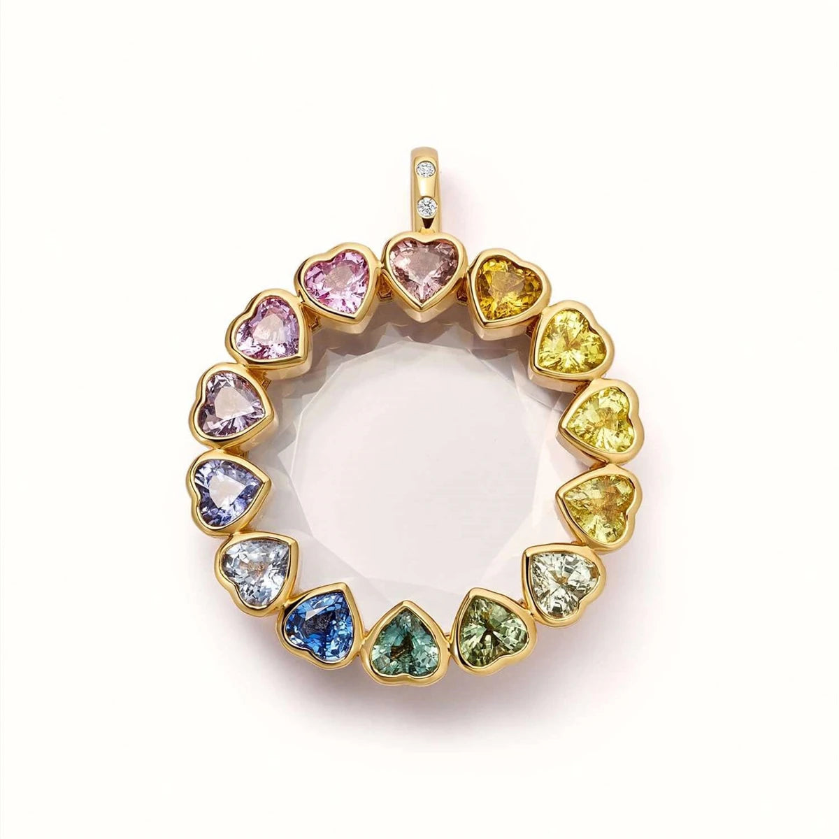 Ins Style Glass Box Pendant Necklace for Women | Heart & Zircon Flower Sun Diamond Collarbone Chain - box 2