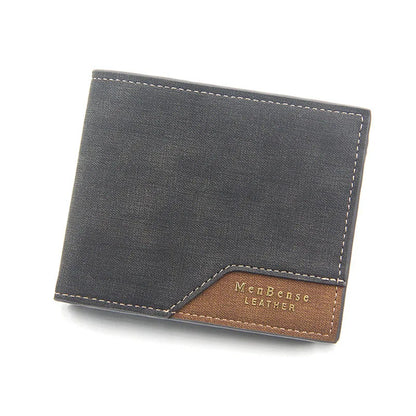 Free Name Engraving Men Wallets Slim Coin Pocket Photo Holder New Short Small Male Wallet Card Holder Frosted Leather Men Pur