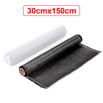 3K 200gsm Carbon Fiber Cloth 50cm/30cm wide Plain Carbon Fabric For Commercial Car Part Sport Equipment - 30cmx150cm