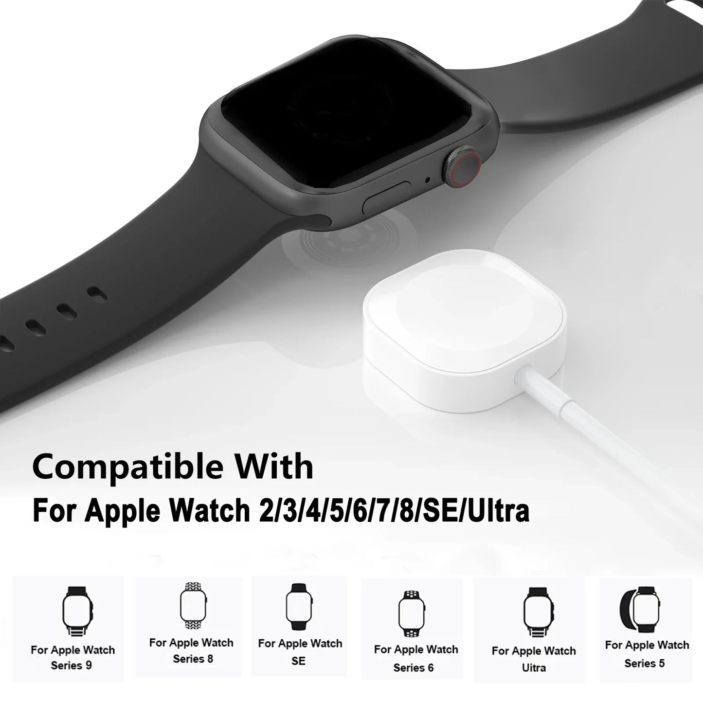 New Magnetic Wireless Charger for Apple Watch Series 9 8 7 6 5 4 SE Fast Charging Cable USB Type C for iWatch Series 6 3 5 3 