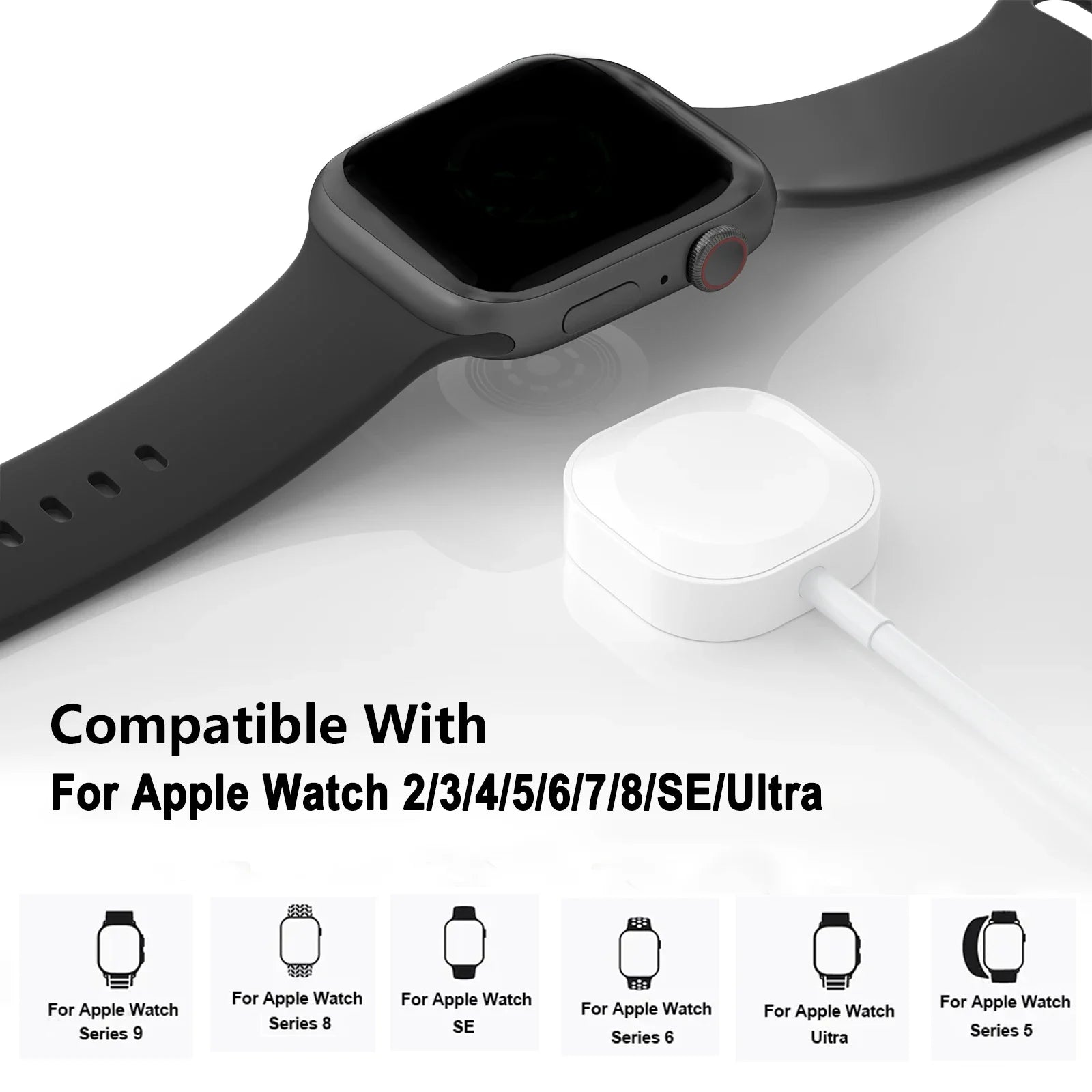 New Magnetic Wireless Charger for Apple Watch Series 9 8 7 6 5 4 SE Fast Charging Cable USB Type C for iWatch Series 6 3 5 3 